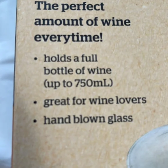 Bigmouth, Inc xl wine glass NIB and holds a full 750 mL bottle of wine - Picture 5 of 7